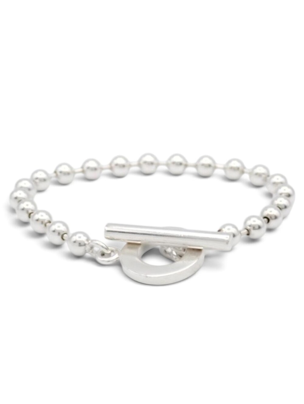 GUCCI Silver Ball Chain Bracelet 925 Unisex